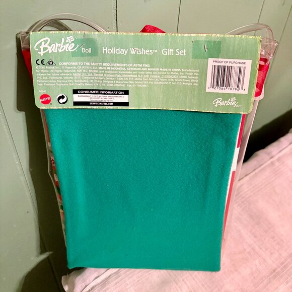 Vtg 2005 Barbie Doll Happy Holiday Wishes Gift Set Christmas Mattel NRFB G8540 - Picture 7 of 7